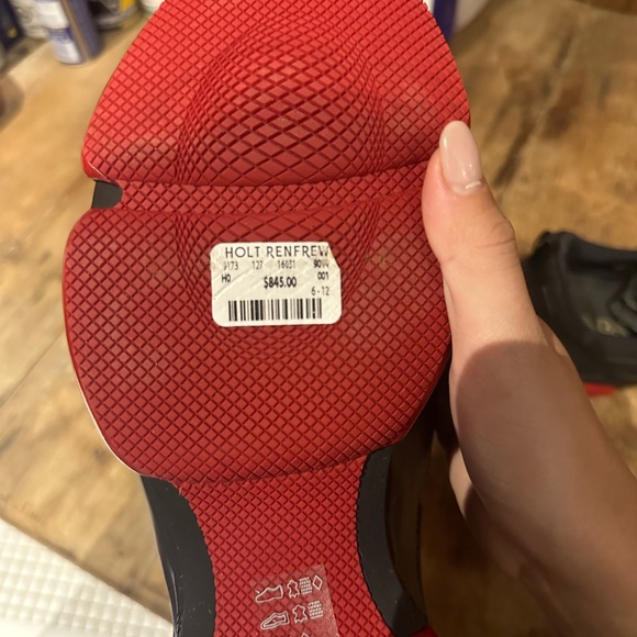 LUXURY PRADA CLOUDBUST SNEAKERS SHOES 2OG064 BLACK RED NEW US 9.5 - Picture 5 of 8